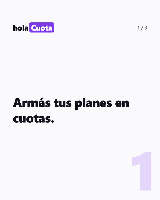HolaCuota carousel, slide 1